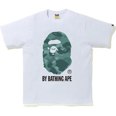 Pre-owned Bape Men's  Camo By Bathing Ape Tee Shirt In White/green In Multi