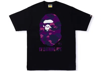 Pre-owned Bape Men's  Camo By Bathing Ape Tee Shirt (ss22) In Black Purple