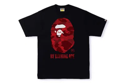 Pre-owned Bape Men's  Camo By Bathing Ape Tee Shirt (ss22) In Black Red
