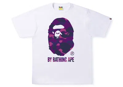 Pre-owned Bape Men's  Camo By Bathing Ape Tee Shirt (ss22) In White Purple
