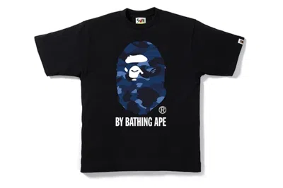 Pre-owned Bape Men's  Camo By Bathing Tee Shirt In Black/blue