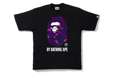 Pre-owned Bape Men's  Camo By Bathing Tee Shirt In Black/purple In Multi