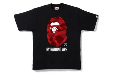 Pre-owned Bape Men's  Camo By Bathing Tee Shirt In Black/red