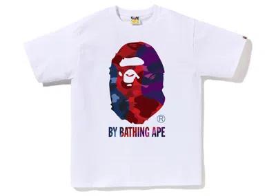 Pre-owned Bape Men's  Camo Crazy By Bathing Ape Tee Shirt In White