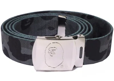 Pre-owned Bape Men's  Camo Gi Belt In Black