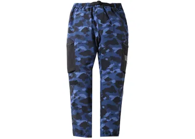 Pre-owned Bape Men's  Camo Military Pants In Navy Blue