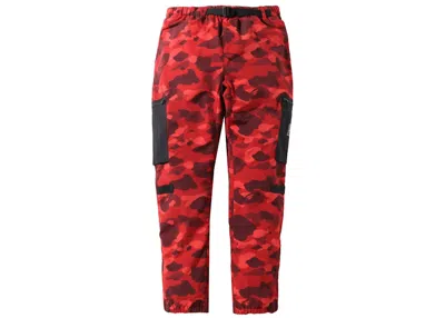 Pre-owned Bape Men's  Camo Military Pants In Red