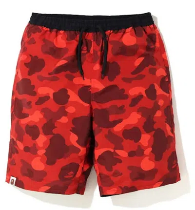 Pre-owned Bape Men's  Camo Reversible Shorts In Red