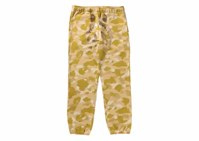 Pre-owned Bape Men's  Camo Shark Sweatpant In Yellow