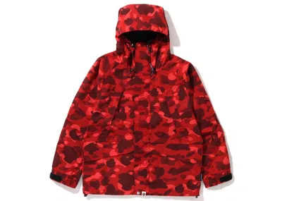 Pre-owned Bape Men's  Camo Snowboard Jacket (fw22) In Red