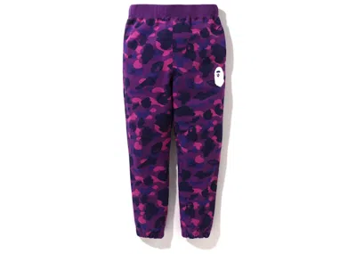 Pre-owned Bape Men's  Camo Sweat Pants (fw22) In Purple