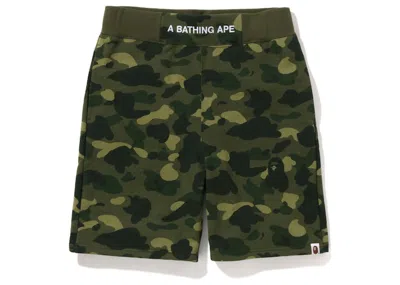 Pre-owned Bape Men's  Camo Sweat Shorts (ss22) In Green