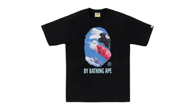 Pre-owned Bape Men's  Carp Photo By Bathing Ape Tee Shirt In Black