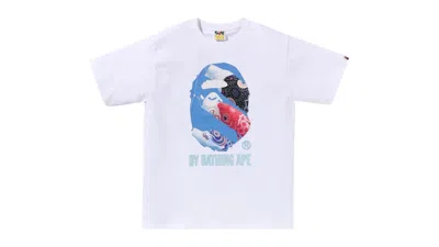 Pre-owned Bape Men's  Carp Photo By Bathing Ape Tee Shirt In White