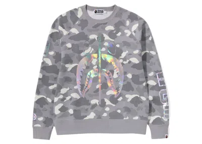 Pre-owned Bape Men's  City Camo Shark Crewneck Sweatshirt (ss24) In Gray