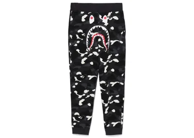 Pre-owned Bape Men's  City Camo Shark Sweatpants In Black