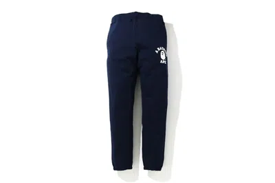 Pre-owned Bape Men's  Classic College Slim Sweat Pants In Navy Blue