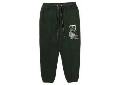 Pre-owned Bape Men's  College Badges Sweatpants In Green