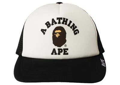 Pre-owned Bape Men's  College Mesh Cap In Black