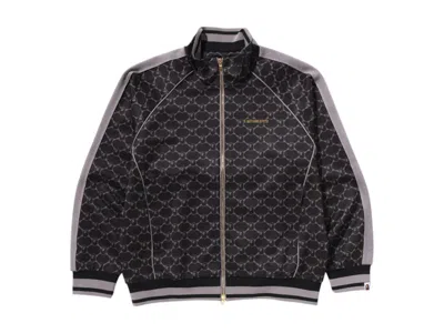 Pre-owned Bape Men's  College Monogram Logo Relaxed Fit Track Jacket In Black