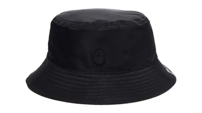 Pre-owned Bape Men's  College Monogram Reversible Buckle Hat In Black