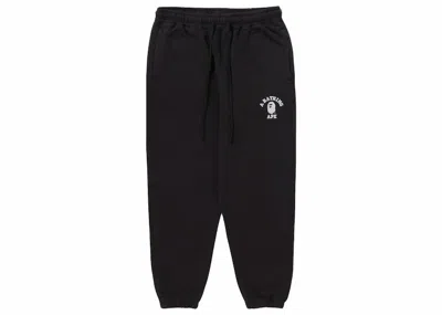 Pre-owned Bape Men's  College One Point Overdye Pants In Black