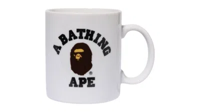 Pre-owned Bape Men's  College Pottery Mug In White