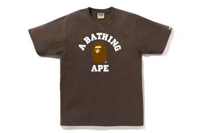 Pre-owned Bape Men's  College Tee Shirt In Brown