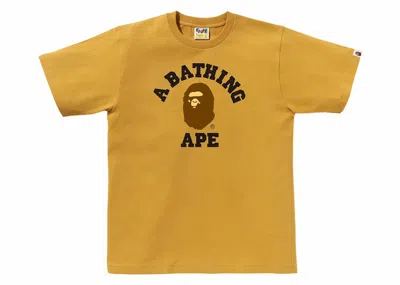 Pre-owned Bape Men's  College Tee Shirt (ss24) In Yellow