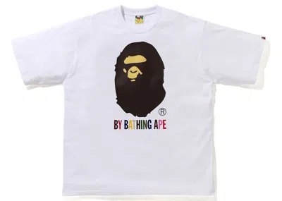 Pre-owned Bape Men's  Colors By Bathing Ape Relaxed Fit Tee Shirt In White