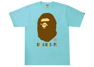 Pre-owned Bape Men's  Colors By Bathing Ape Tee Shirt In Sax