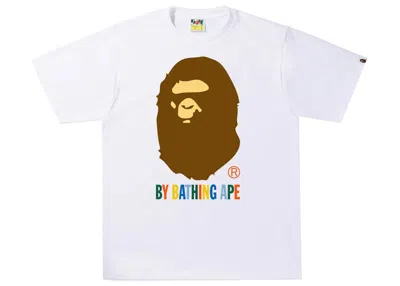Pre-owned Bape Men's  Colors By Bathing Ape Tee Shirt In White