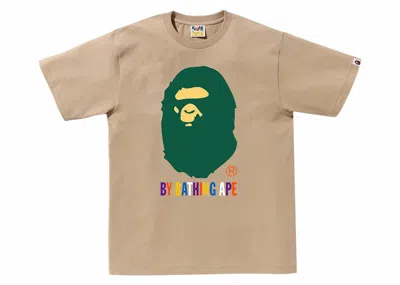 Pre-owned Bape Men's  Colors By Bathing Ape Tee Shirt (ss24) In Beige In Sand