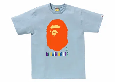 Pre-owned Bape Men's  Colors By Bathing Ape Tee Shirt (ss24) In Sax In Sand