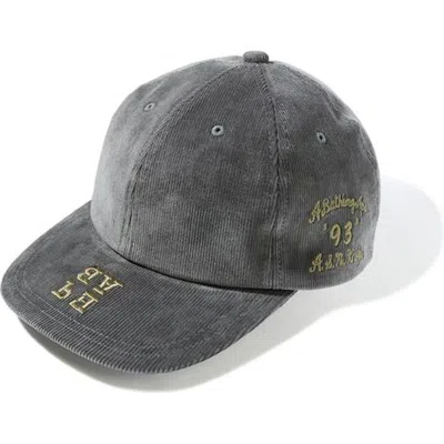 Pre-owned Bape Men's  Corduroy Panel Cap In Gray