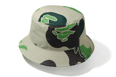 Pre-owned Bape Men's  Def Camo Bucket Hat In Beige