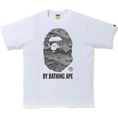 Pre-owned Bape Men's  Desert Camo By Bathing Ape Relaxed Tee Shirt In White/black In Multi