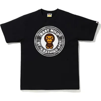 Pre-owned Bape Men's  Desert Camo Milo Busy Works Tee Shirt In Black
