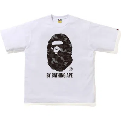 Pre-owned Bape Men's  Digital Camo By Bathing Ape Relaxed Tee Shirt In White/black In Multi