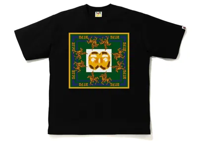 Pre-owned Bape Men's  Double Ape Head Relaxed T-shirt In Black