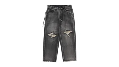 Pre-owned Bape Men's  Essential Paisley Trimmed Denim Pant In Black