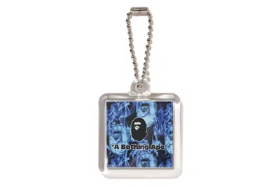 Pre-owned Bape Men's  Flame Keychain In Blue