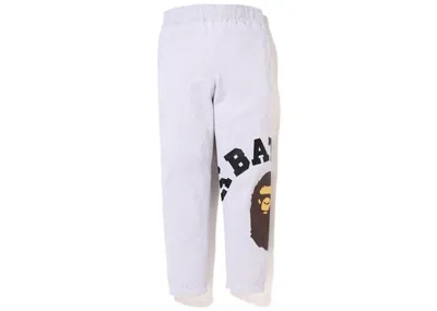 Pre-owned Bape Men's  Giant College Sweatpants In White