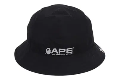 Pre-owned Bape Men's  Goretex Logo Hat In Black