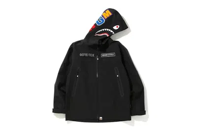 Pre-owned Bape Men's  Goretex Shark Hoodie Jacket In Black