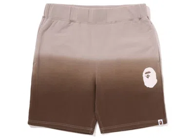Pre-owned Bape Men's  Gradation Sweat Shorts In Brown