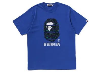 Pre-owned Bape Men's  Graffiti Pattern By Bathing Ape Tee Shirt In Blue