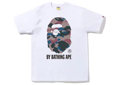 Pre-owned Bape Men's  Grid Camo By Bathing Ape Tee Shirt (fw22) In White Purple