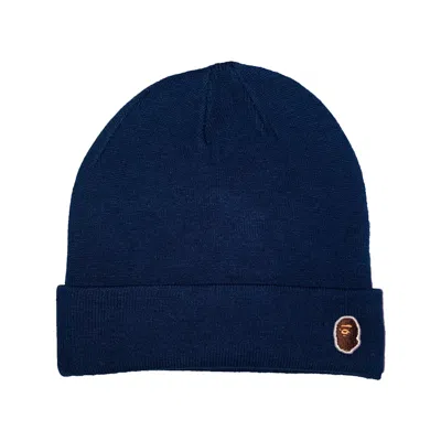 Pre-owned Bape Men's  Happy New Year Knit Beanie (ss20) In Blue