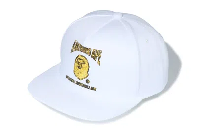 Pre-owned Bape Men's  Jewelry Snap Back Cap In White
